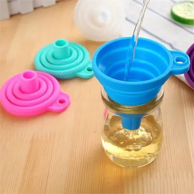 Foldable Mini Silicone Funnel (2 Pc)